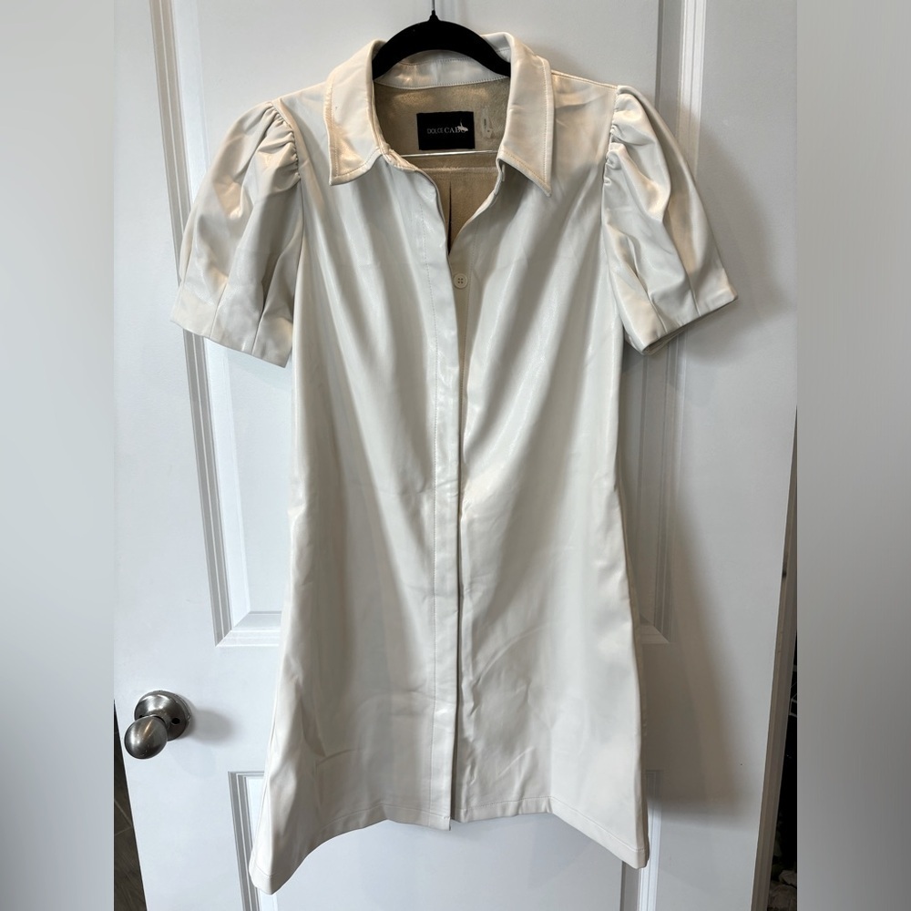 Dolce Cabo Vegan Leather Dress Size Small - Picture 2 of 11